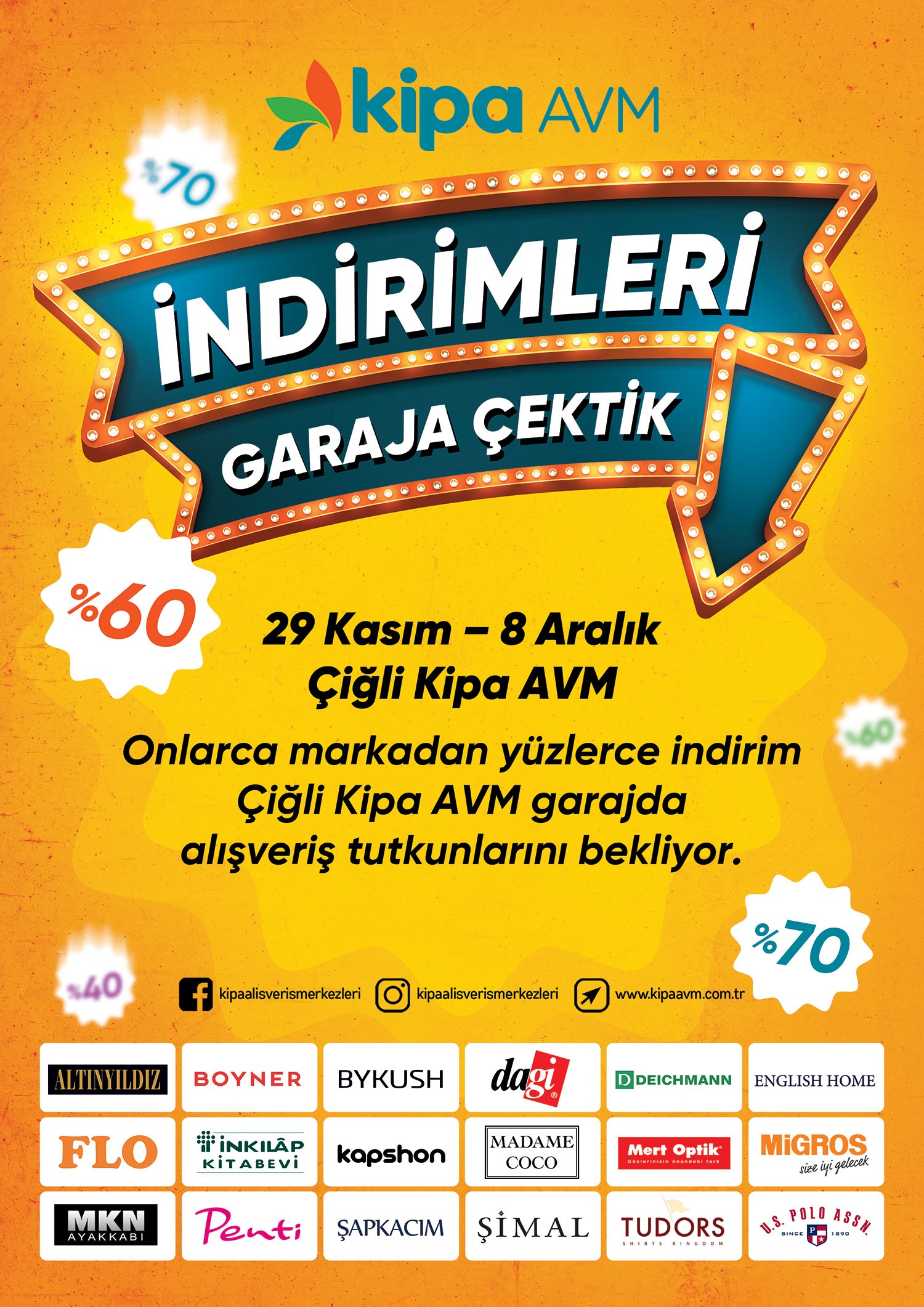 &Ccedil;iğli Kipa AVM'de İndirimleri Garaja &Ccedil;ektik.
